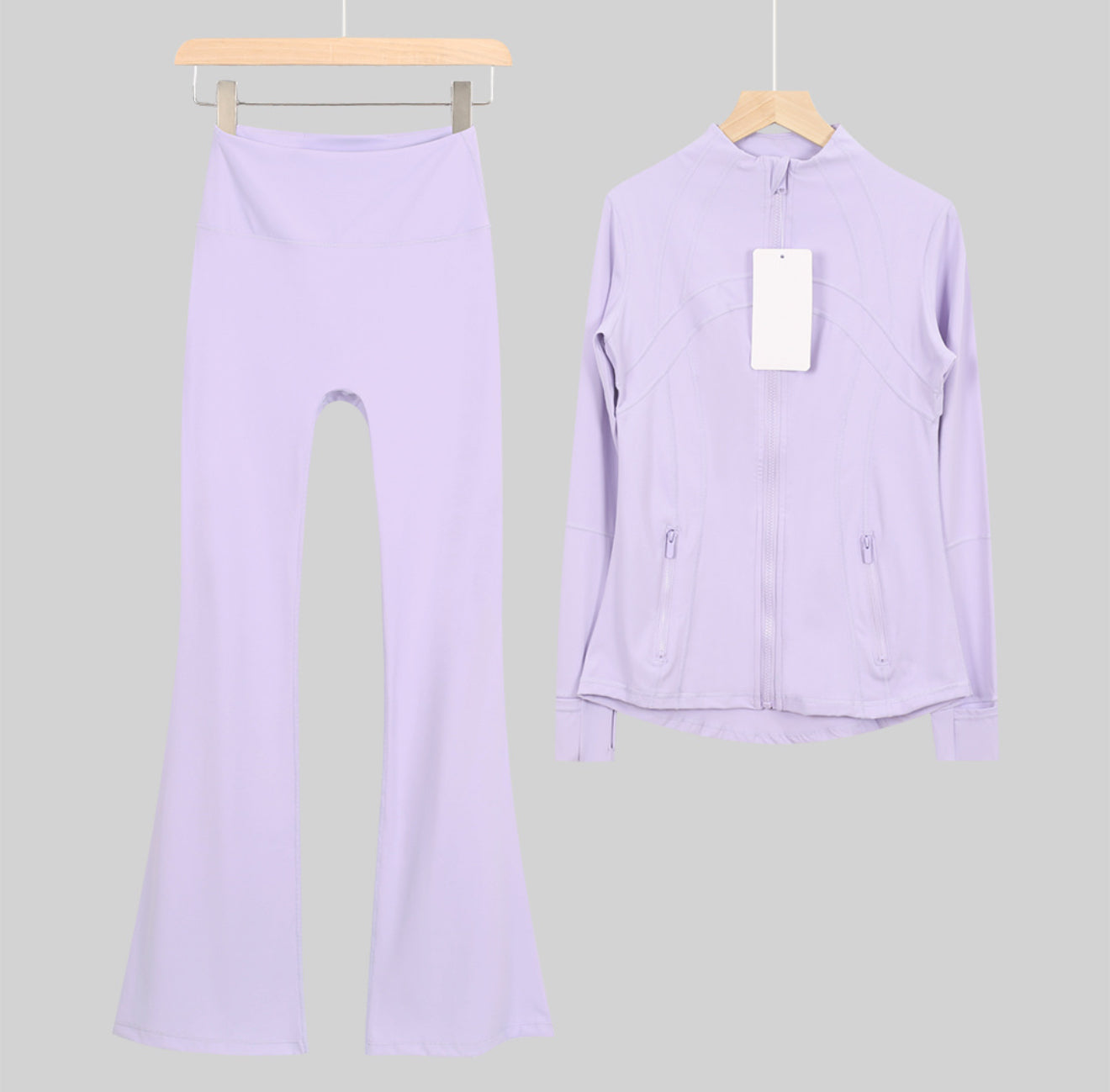 Flares or shorts set baby purple
