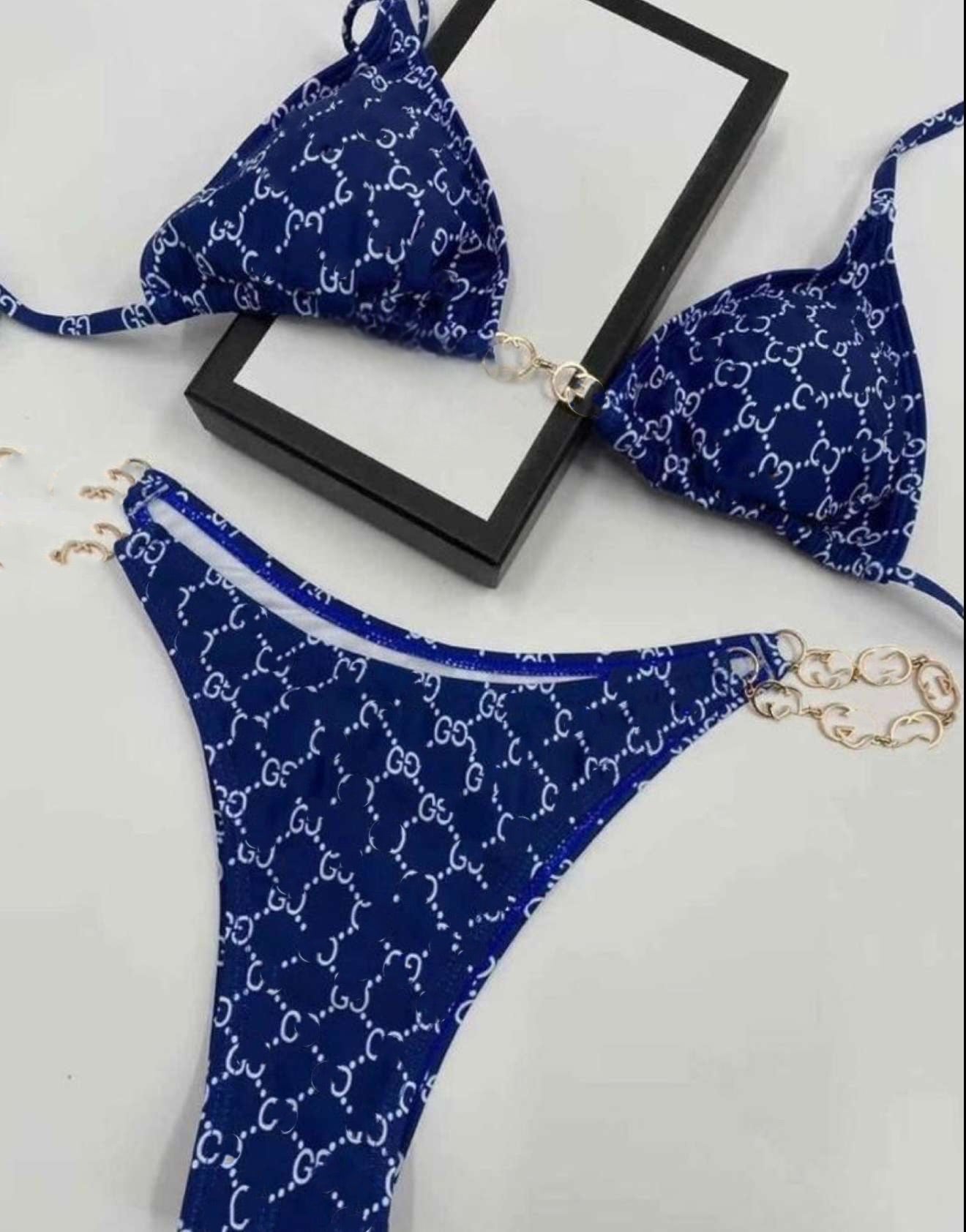 Blue bikini