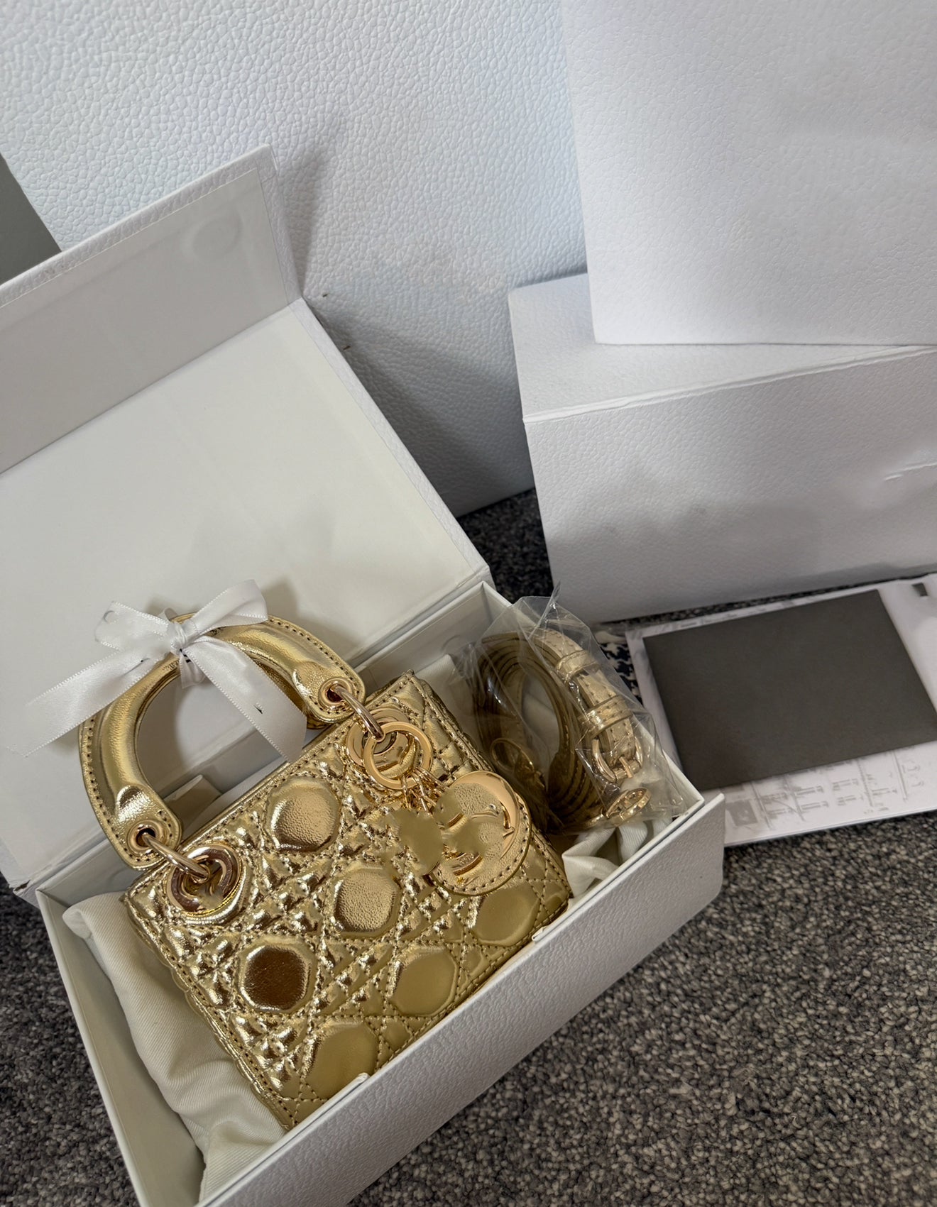 Gold luxe bag