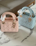 Blue pink mini luxe bag