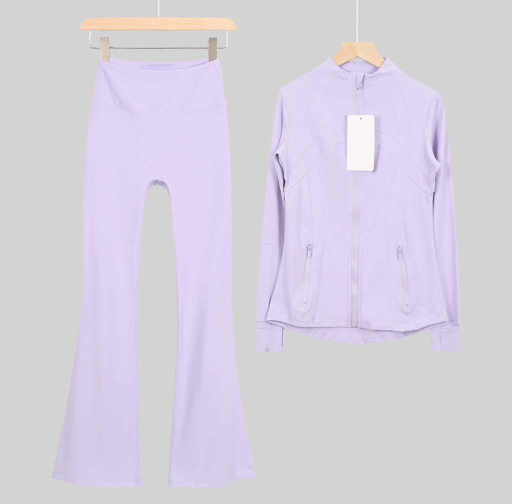 Flares or shorts set baby purple