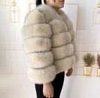 Beige premium fur
