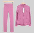 Leggings, shorts or flares set pink gold