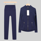 Leggings, shorts or flares set navy gold