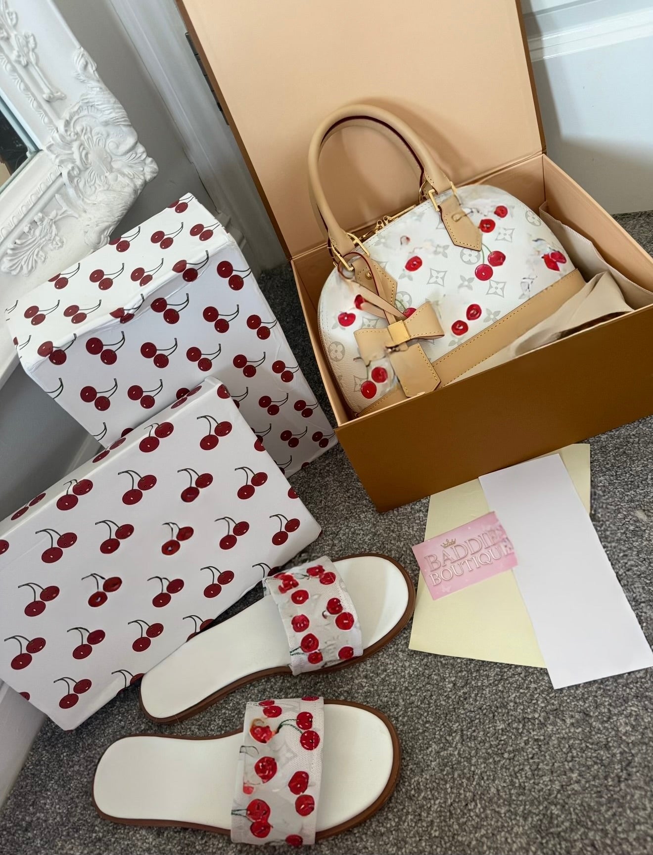 White cherry set
