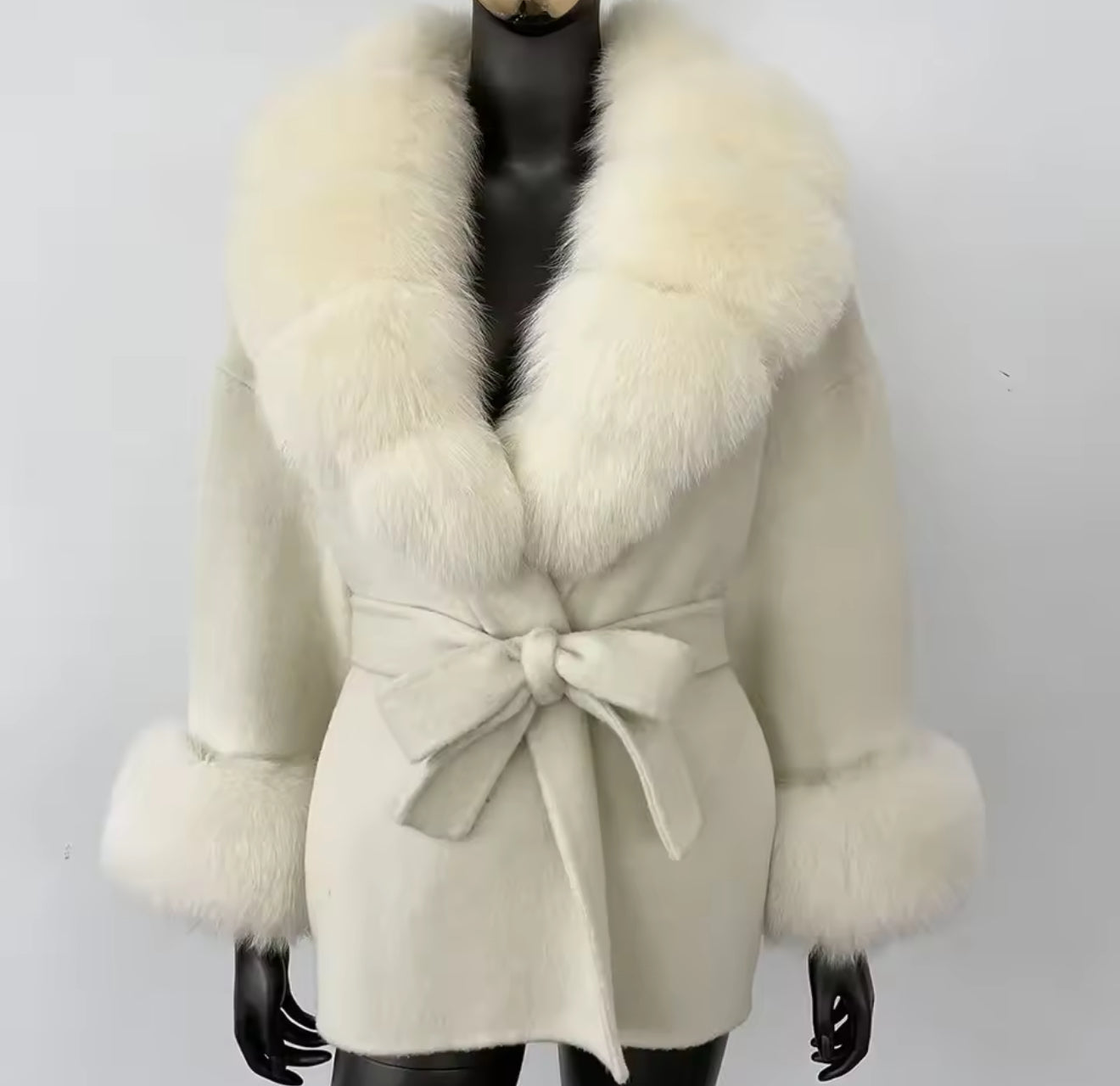 Short trench fur