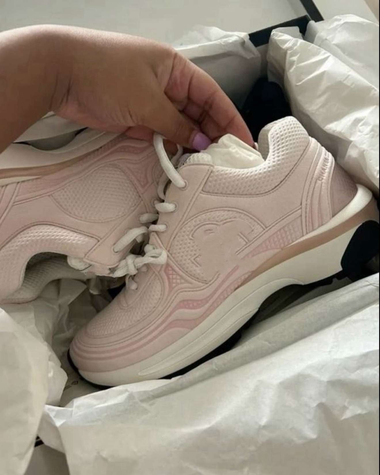 Pink trainers