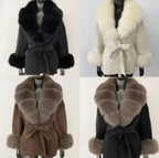 Short trench fur
