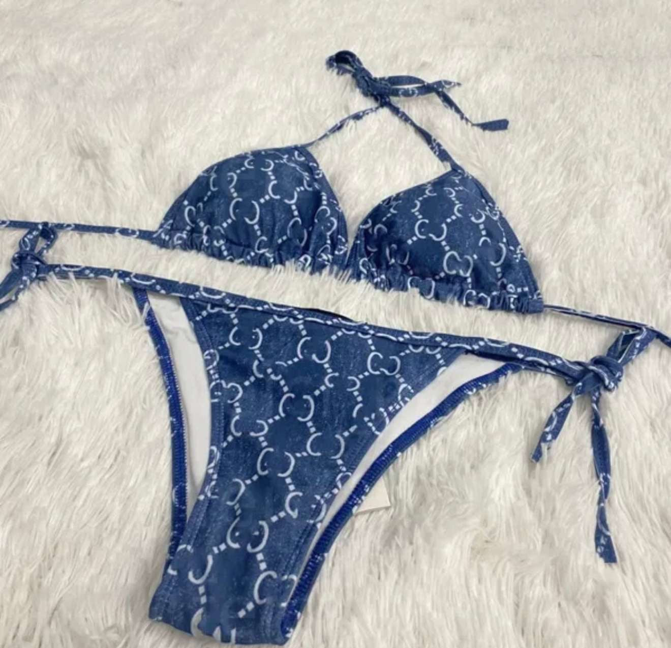 Blue bikini