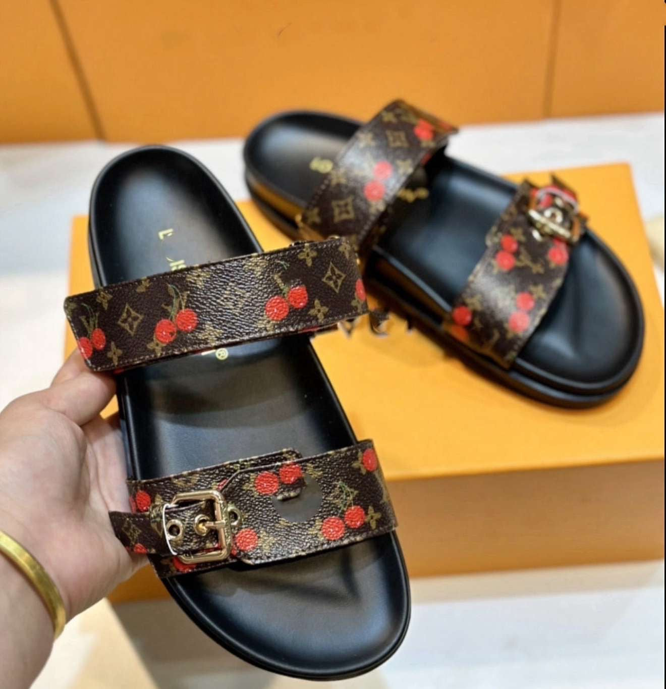 Cherry sandals