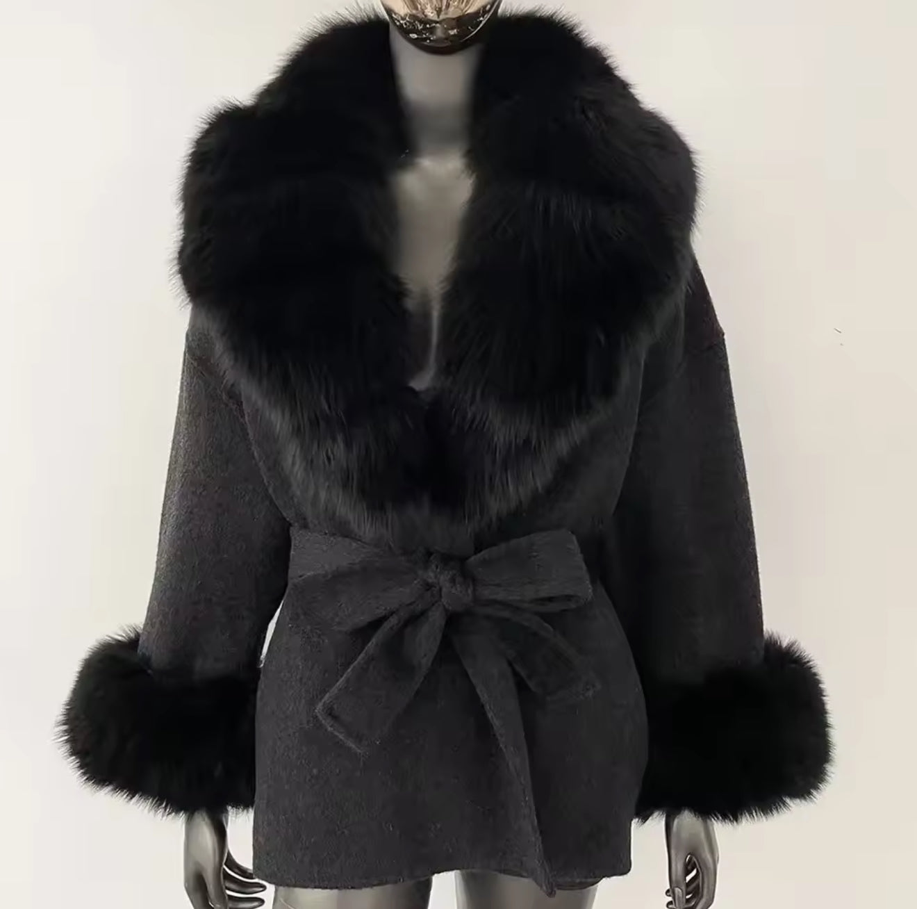 Short trench fur