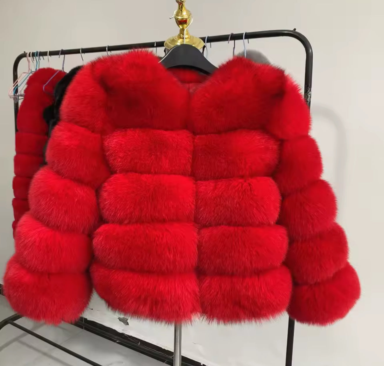 Red premium fur