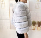 White/grey premium fur