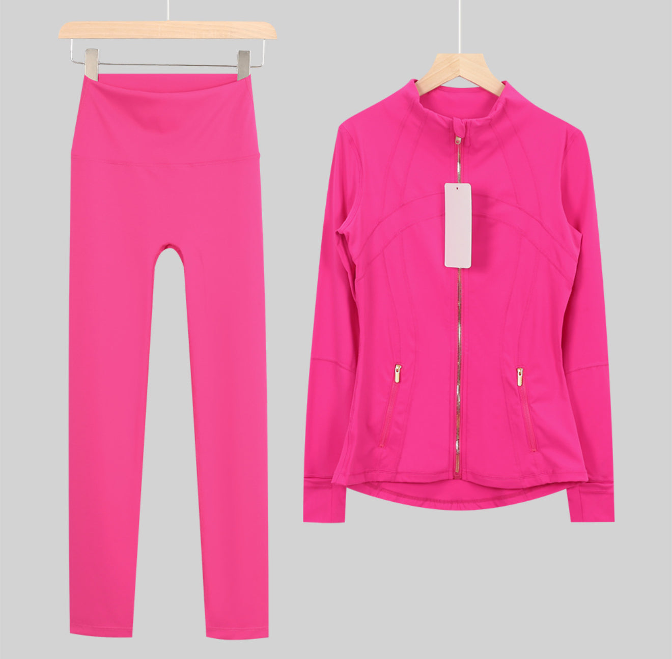 Leggings,shorts or flared set bright pink gold
