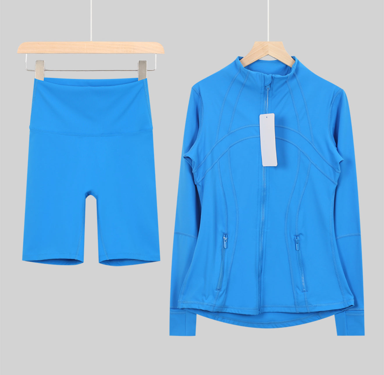 Flares or shorts set royal blue