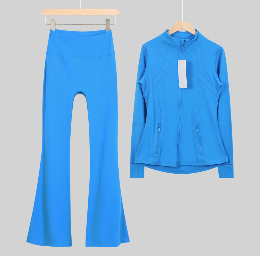 Flares or shorts set royal blue