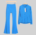 Flares or shorts set royal blue