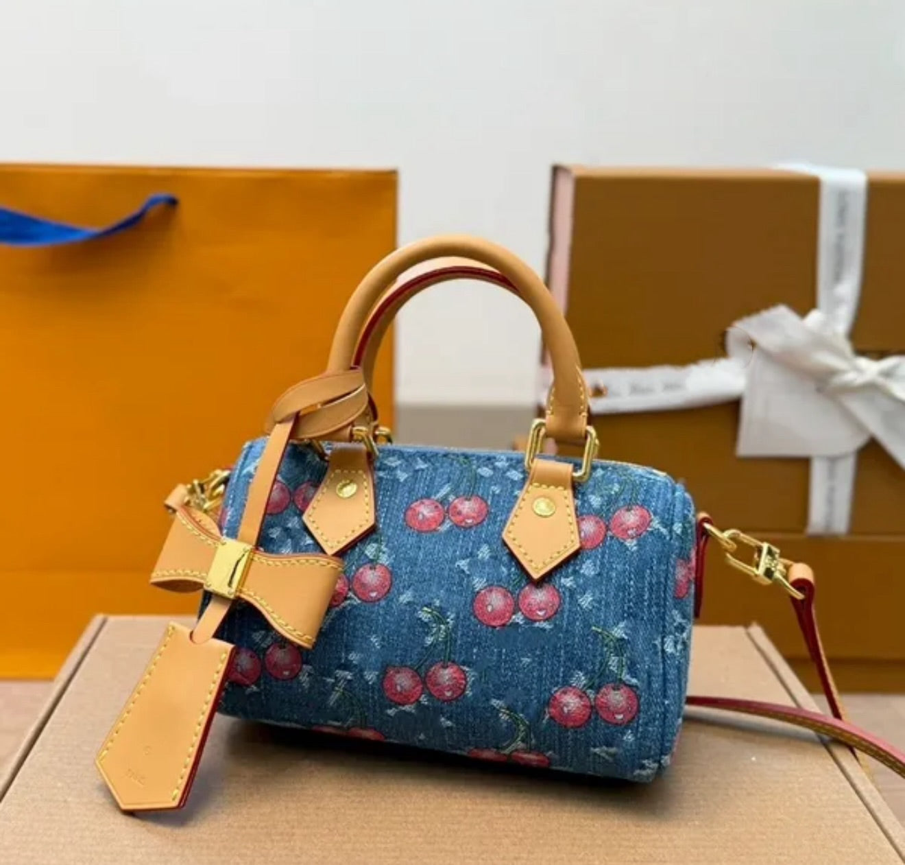 Blue cherry bag