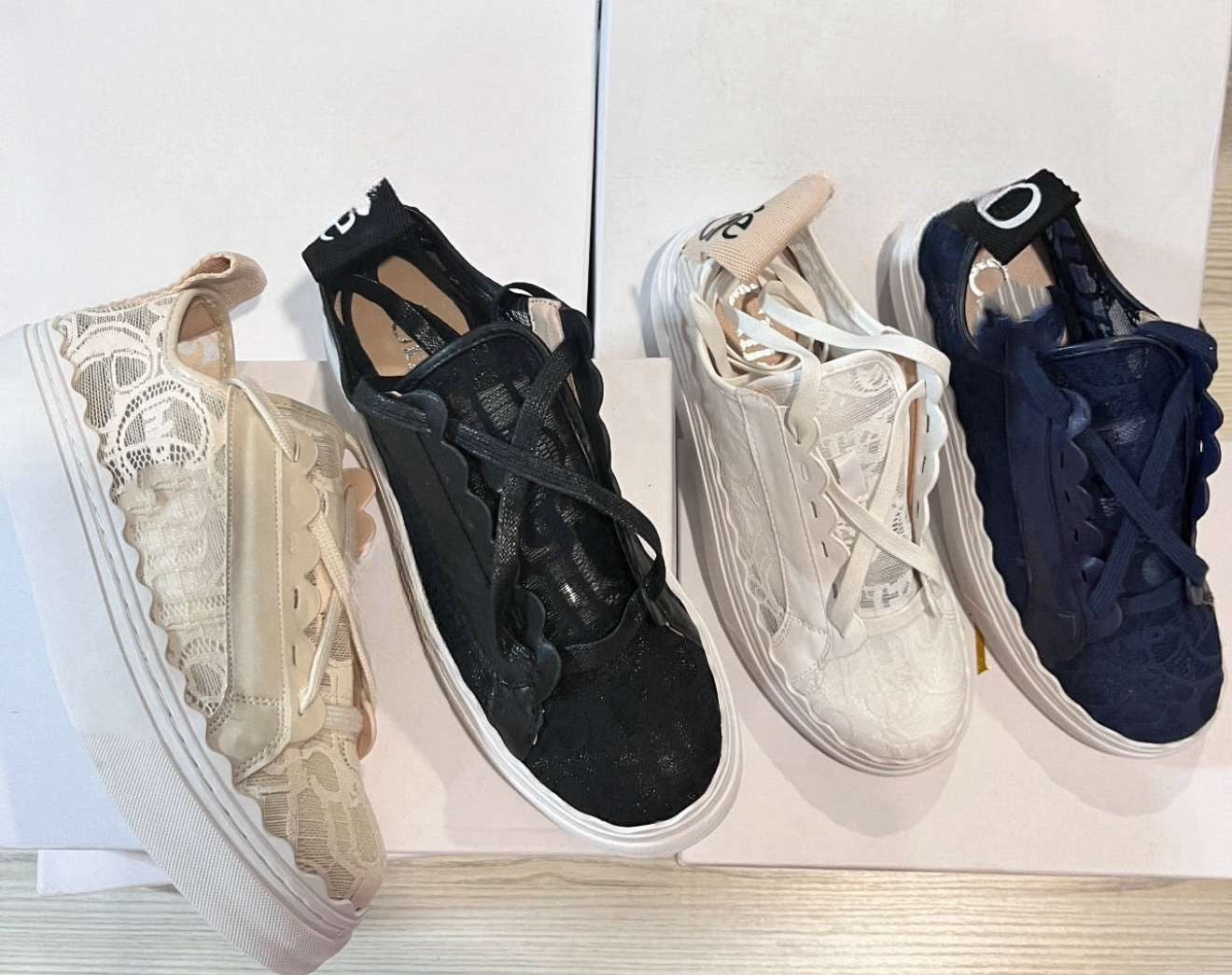 Lace trainers