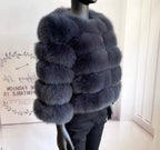 Grey premium fur