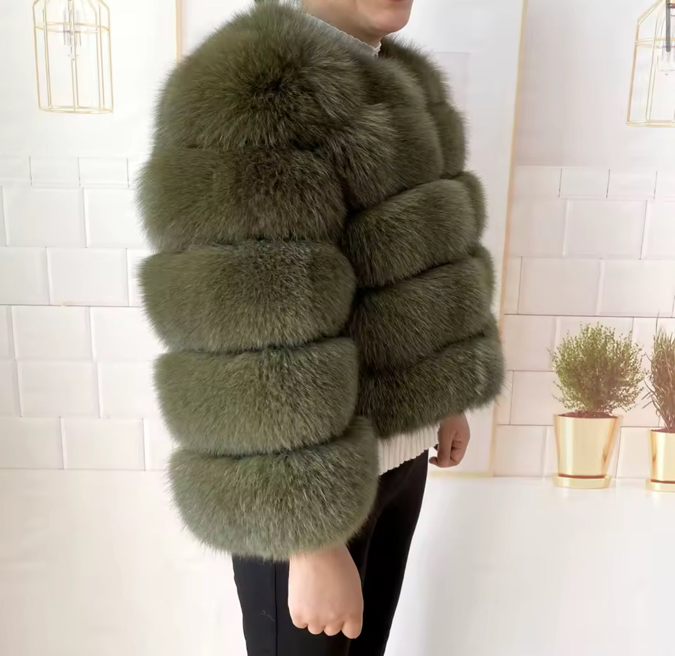 Khaki premium fur