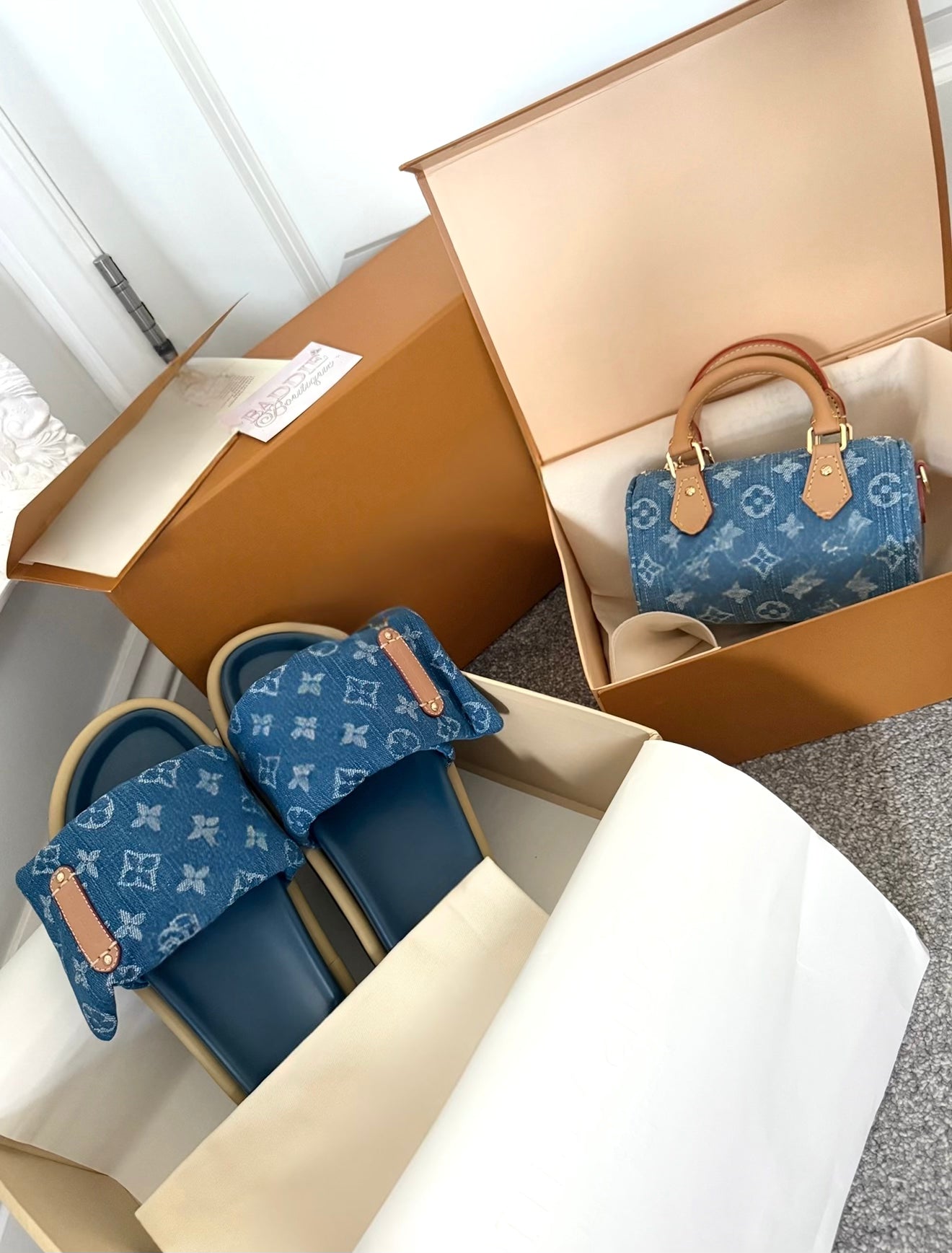 Blue denim set