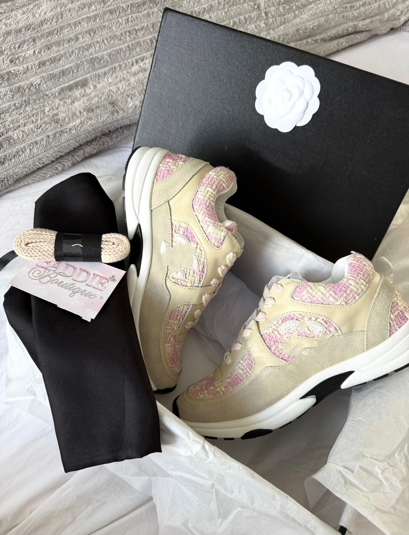 Pink/blue trainers