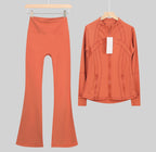 Flares or shorts set orange