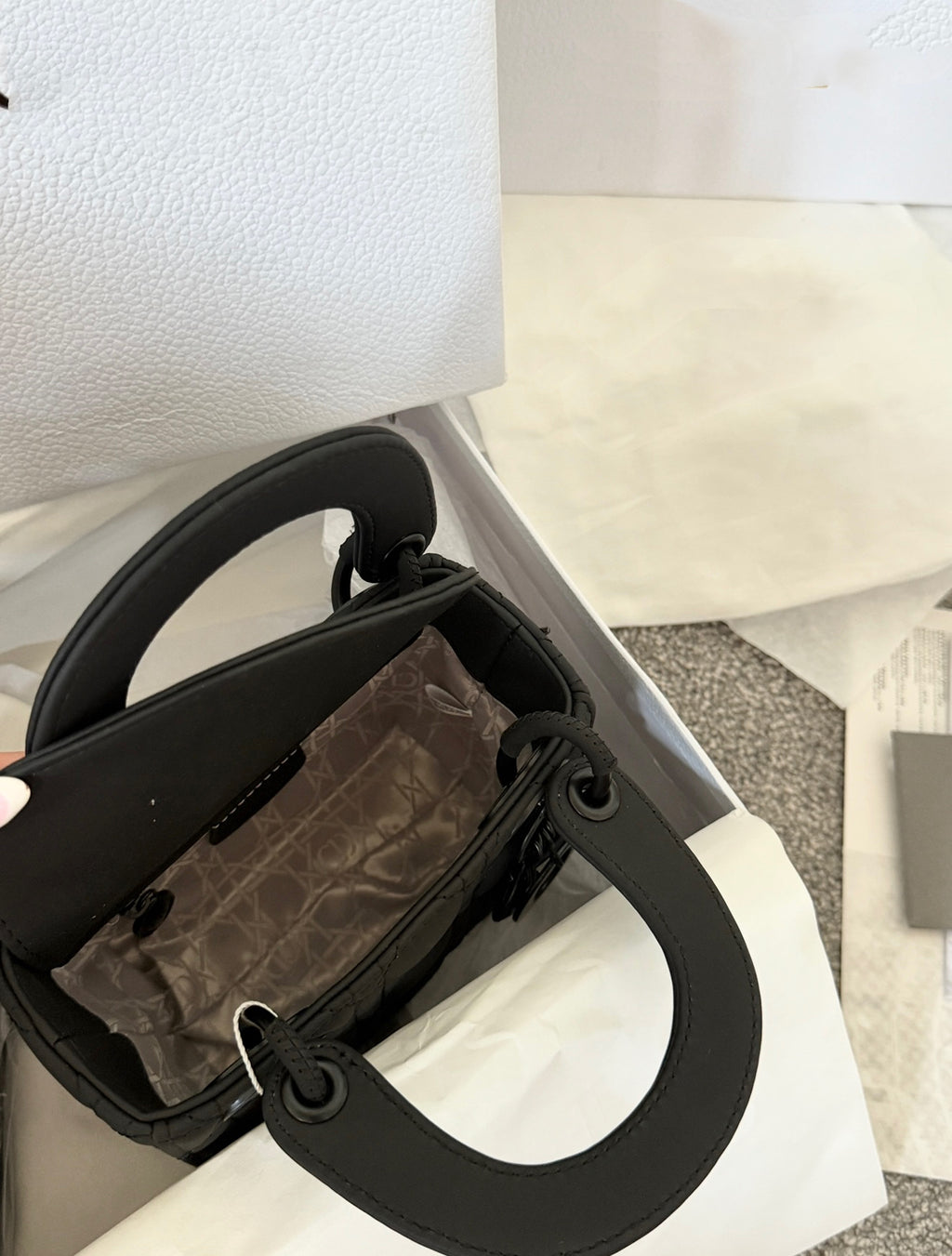 Matt black bag