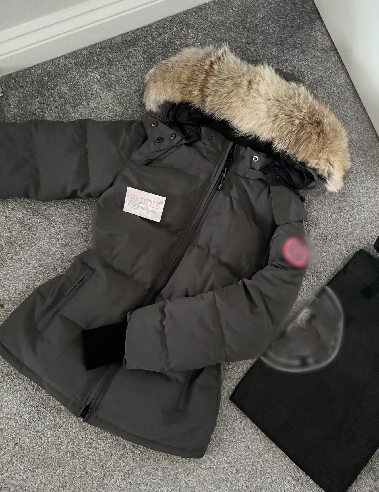 Baddie coats adjustable waist