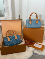 Denim blue bags