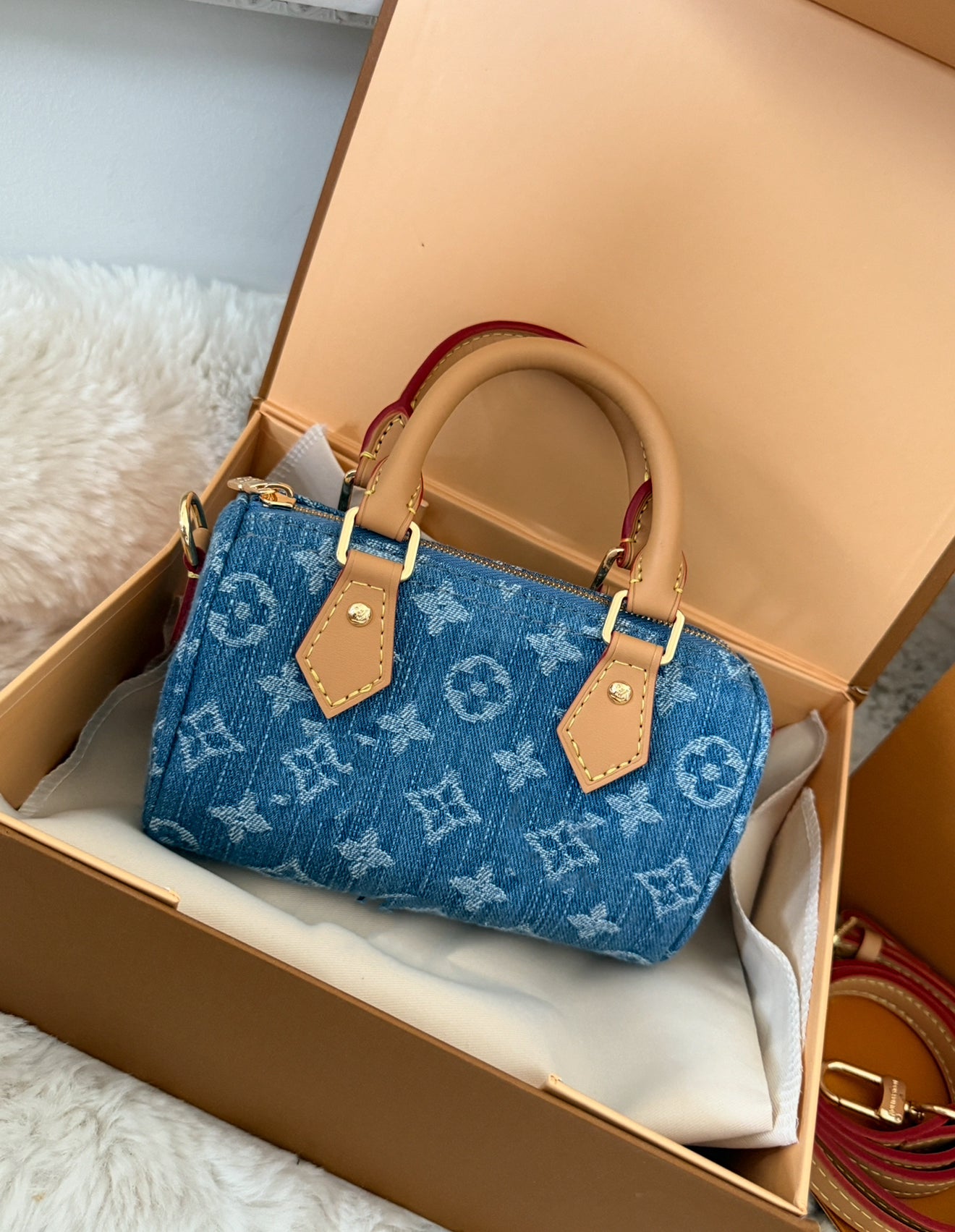Denim blue bags